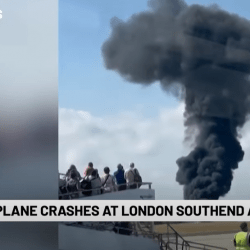 Mały samolot rozbił się na lotnisku London Southend