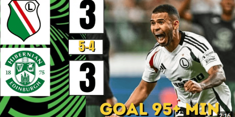 Legia wyeliminowała Hibernian Edynburg, ale dopiero po dogrywce