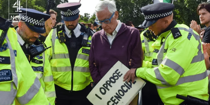  425 demonstrantów zatrzymano za wspieranie zdelegalizowanej grupy Palestine Action 